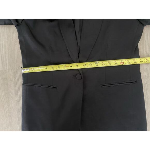 NWT Mayson The Label Relaxed Satin Blazer Black S Formal Holiday Party Classic - Picture 14 of 16